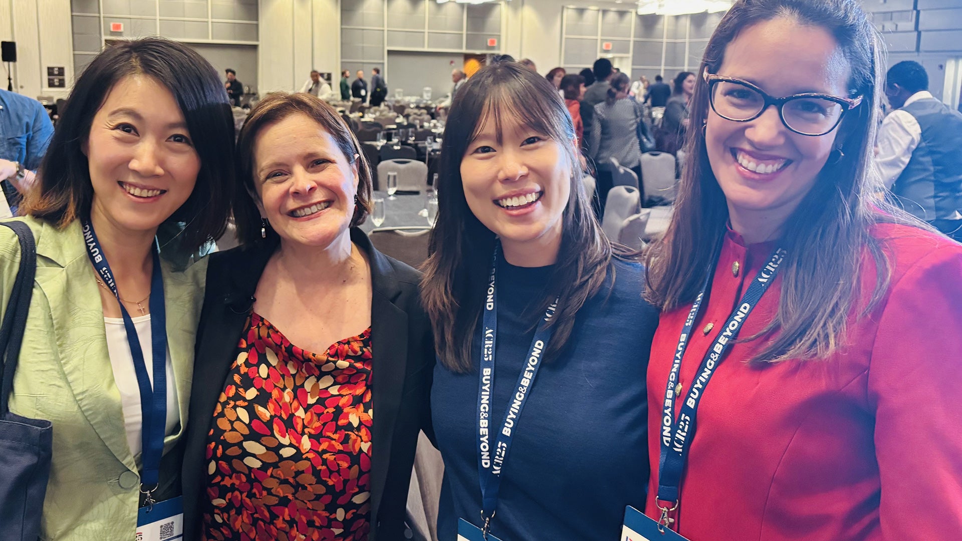 Rebecca Ratner, president of the Association for Consumer Research, with fellow attendees at the 2025 ACR Conference in Washington, D.C. The event focused on “Buying and Beyond,” exploring trends in consumer behavior and social connection.
