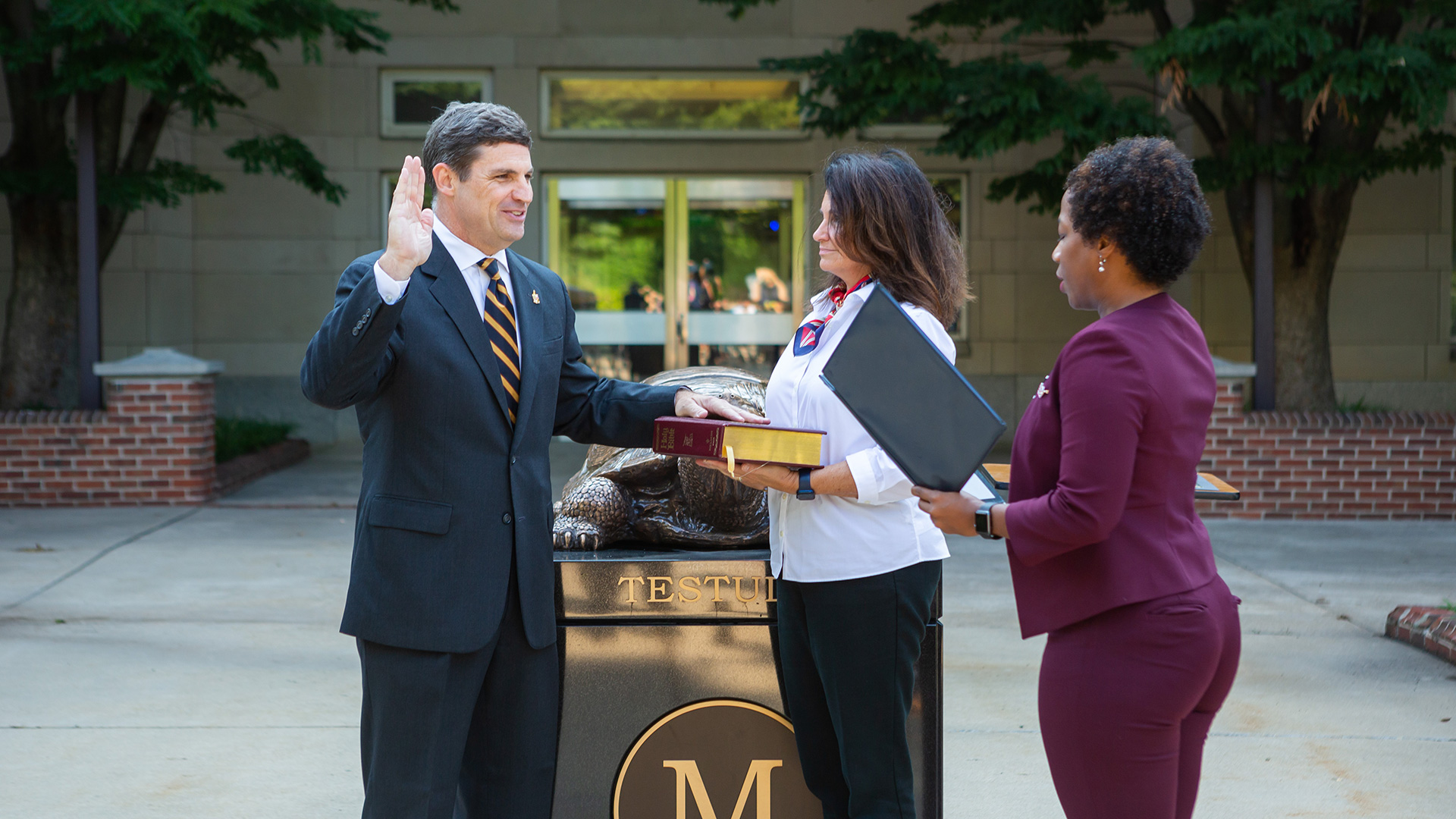 Doug Peters is sworn in as a member of the University System of Maryland Board of Regents