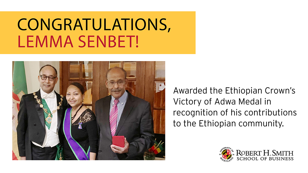 Congratulations Lemma Senbet