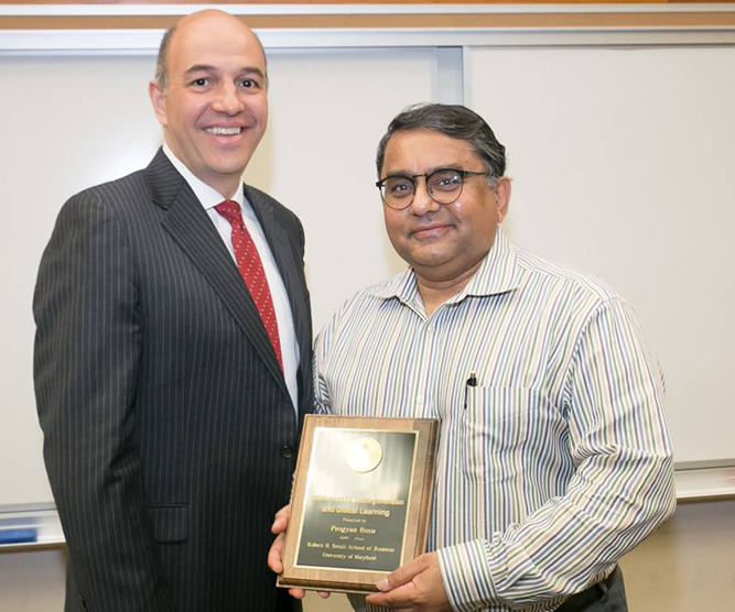 Progyan Basu Receives CIBER Award for Teaching Innovation in Global Learning
