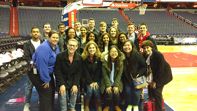 Undergrads Get Behind-the-Scenes Tour of Verizon Center