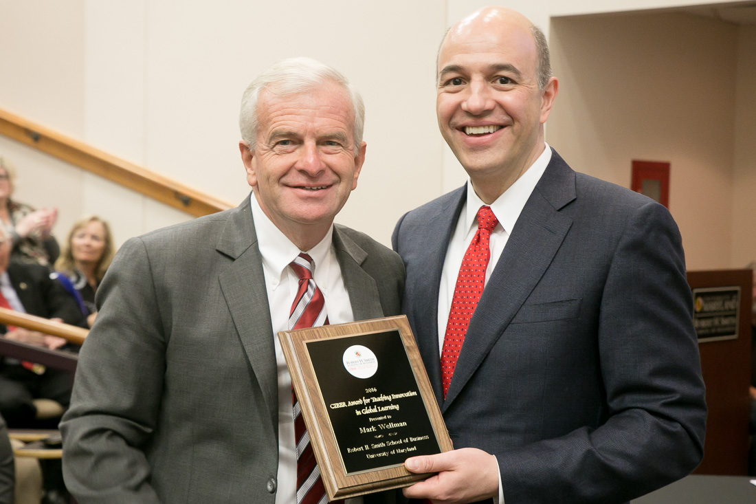 Mark Wellman Receives CIBER Award for Teaching Innovation in Global Learning