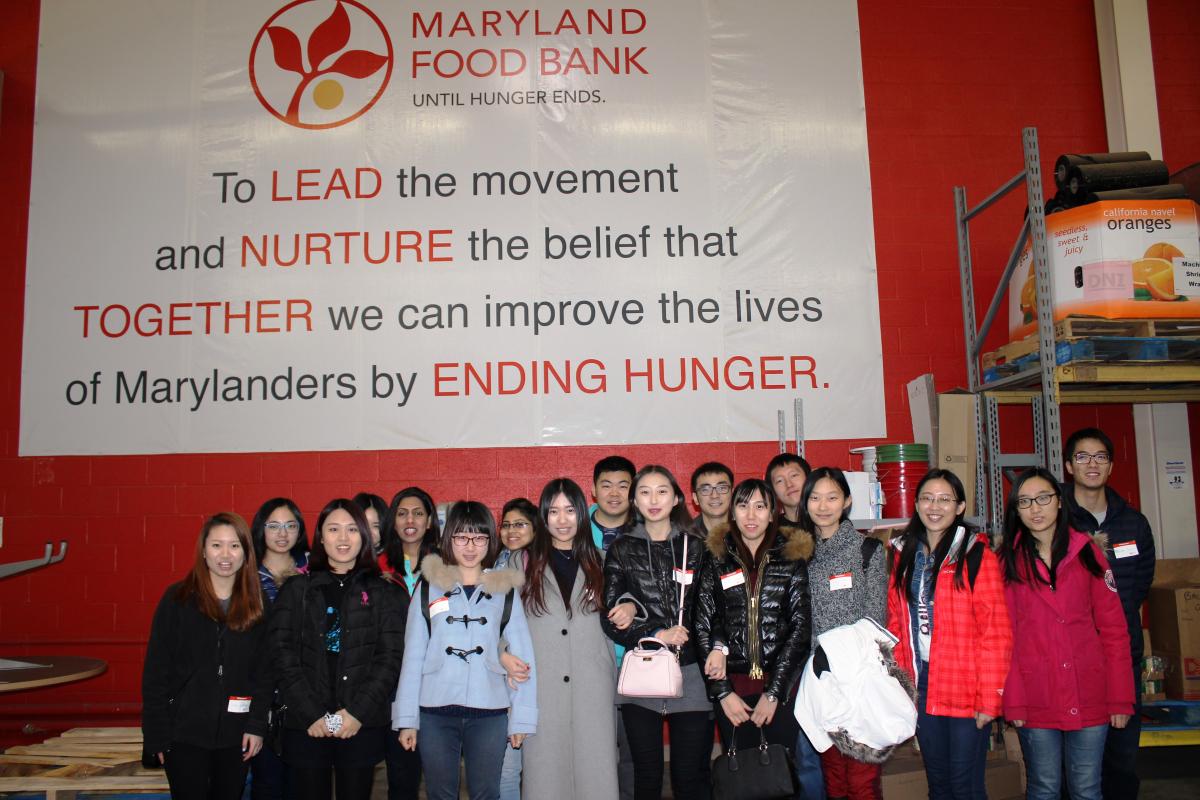 Smith Terps at the Maryland Food Bank
