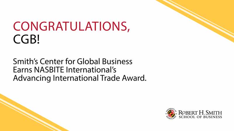 For CGB, a Global Business Education Award