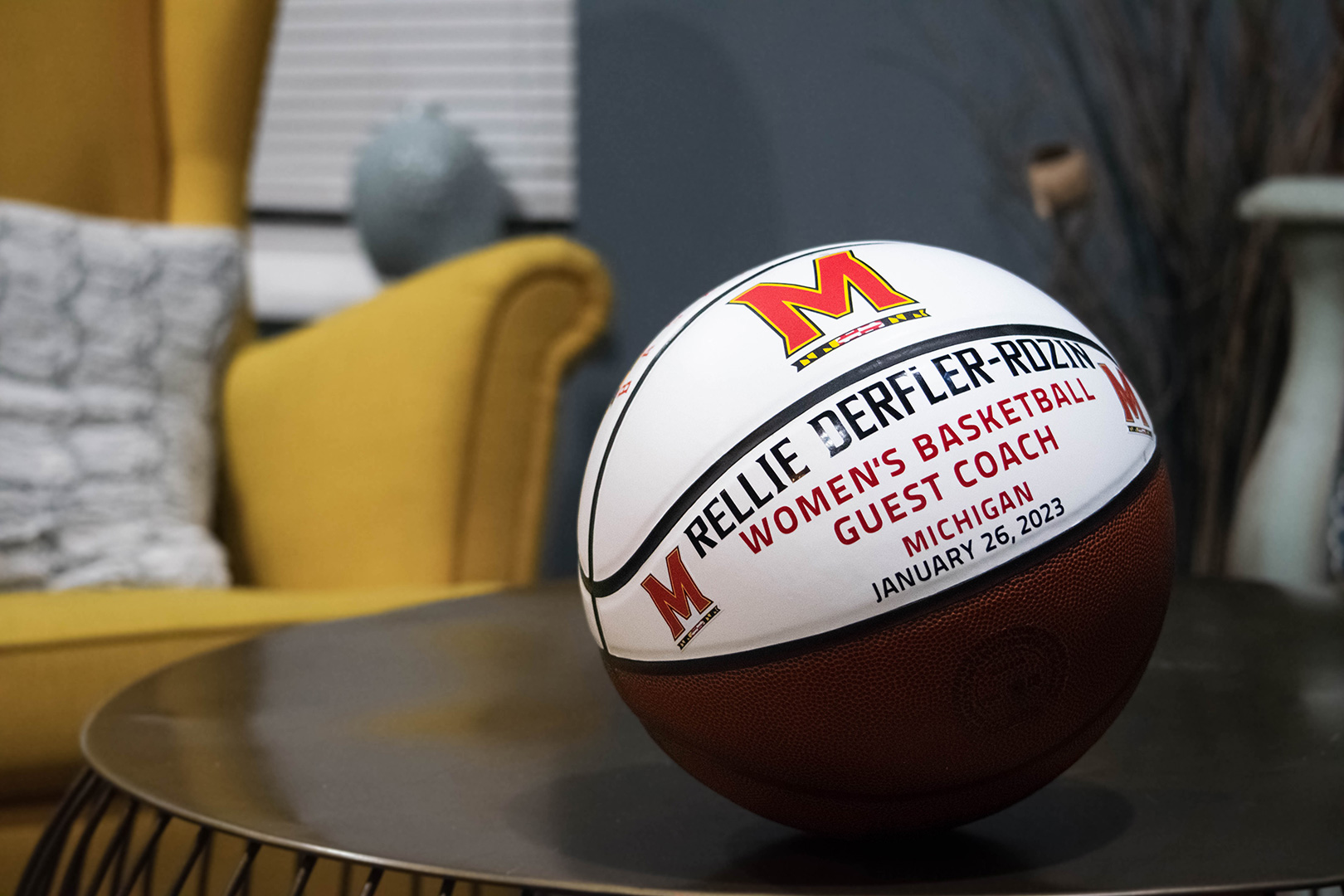 Faculty Member Huddles Up with UMD Women’s Basketball Team