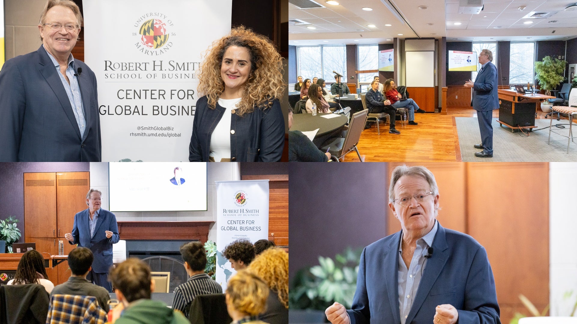 Erik Peterson speaks at the Center for Global Business Distinguished Speakers in International Business Series at the Smith School.