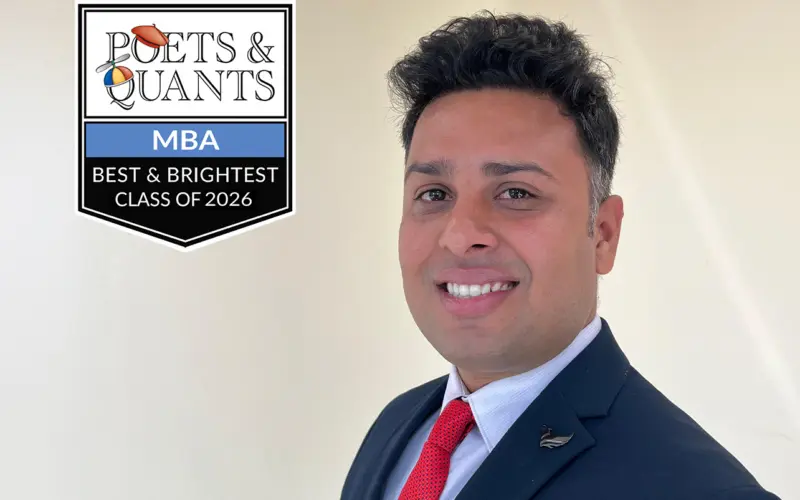 Anuj Yadav, Smith MBA student and Poets & Quants Best & Brightest honoree.