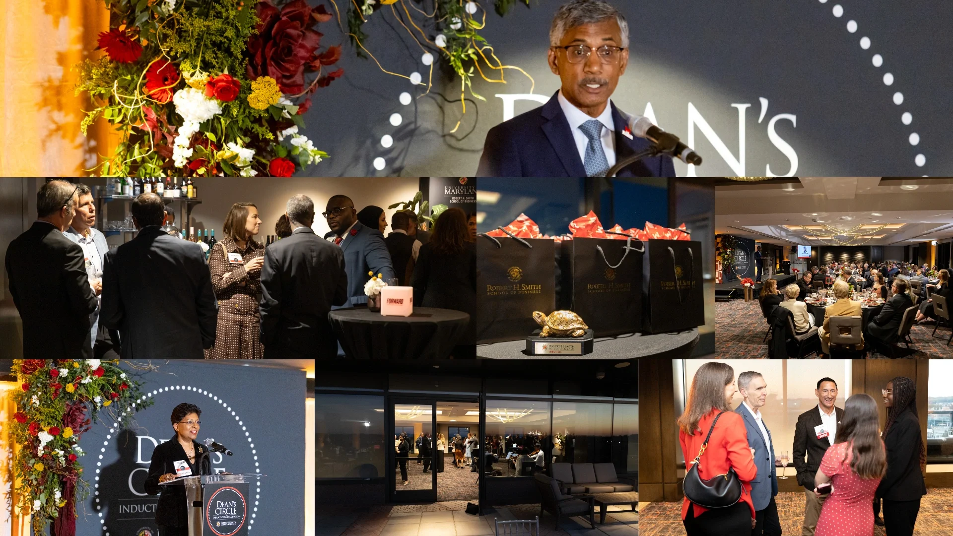 Photo collage from the Dean's Circle Honors event.