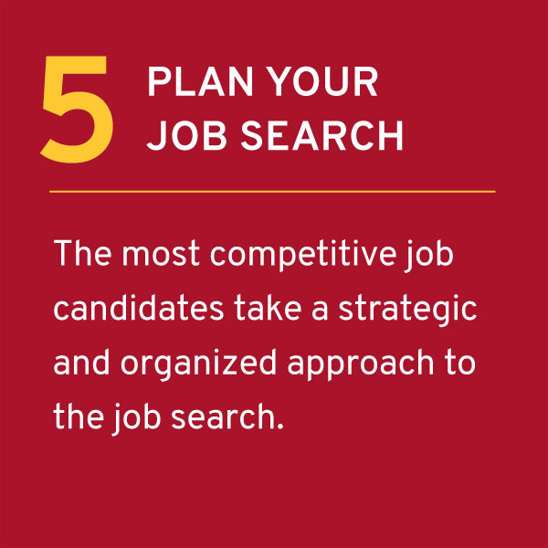 5. Plan Your Job Search