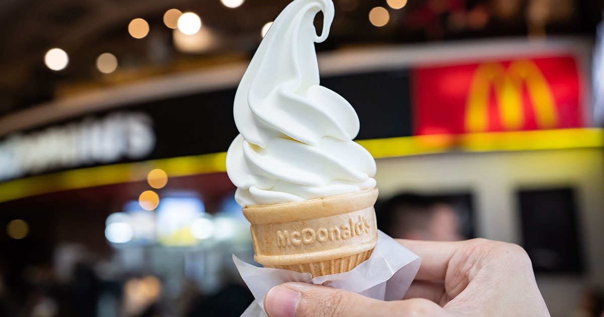 McDonalds ice cream cone