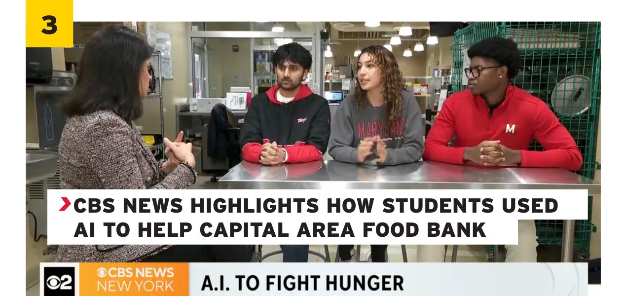 CBS NEWS HIGHLIGHTS HOW STUDENTS USED AI TO HELP CAPITAL AREA FOOD BANK